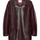 Giacca in vinile con cintura in bordeaux COURRÈGES - donna 
