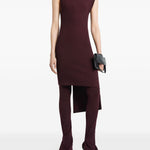 Abito midi asimmetrico in viola Courrèges - donna 
