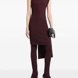 Abito midi asimmetrico in viola Courrèges - donna 