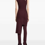 Abito midi asimmetrico in viola Courrèges - donna 