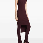 Abito midi asimmetrico in viola Courrèges - donna 