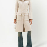 Trench Reedition in vinile in beige chiaro Courrèges - donna 