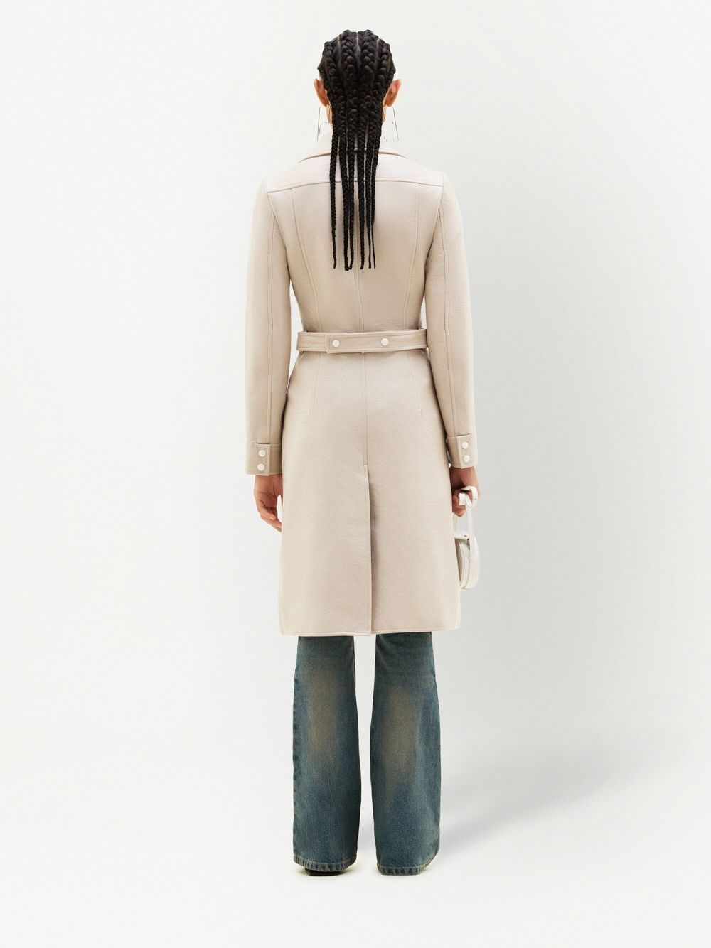 Trench Reedition in vinile in beige chiaro Courrèges - donna 