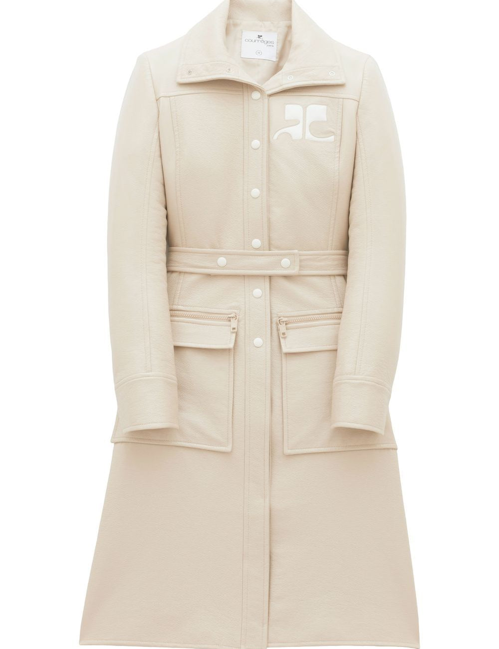Trench Reedition in vinile in beige chiaro Courrèges - donna 