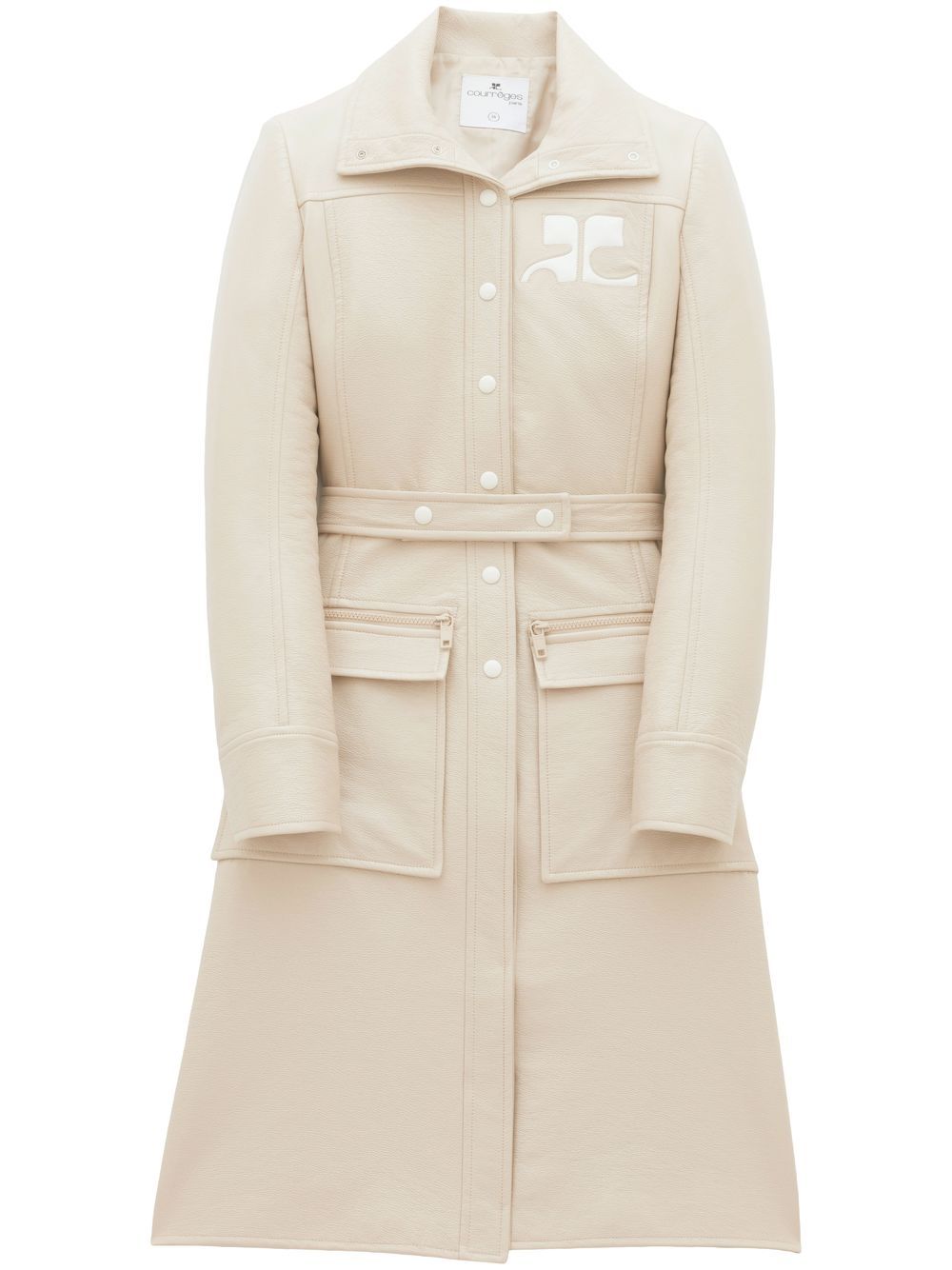 Trench Reedition in vinile in beige chiaro Courrèges - donna 
