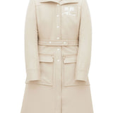 Trench Reedition in vinile in beige chiaro Courrèges - donna 