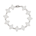 Bracciale Clover in argento Darkai - unisex 