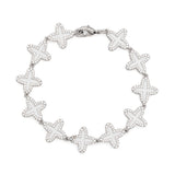 Bracciale Clover in argento Darkai - unisex 