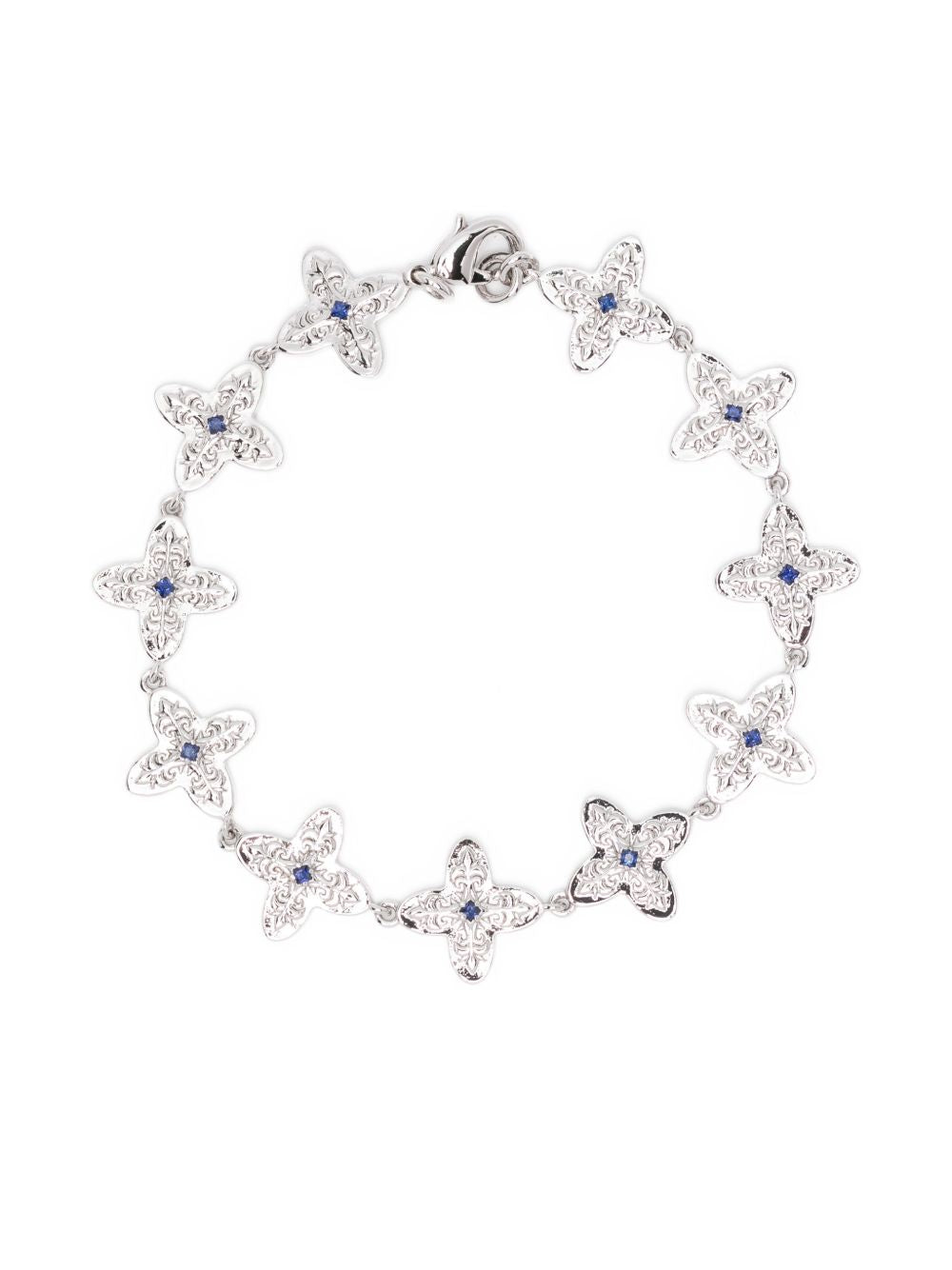 Bracciale gotico con trifoglio in argento Darkai - unisex 