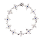 Bracciale gotico con trifoglio in argento Darkai - unisex 
