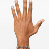 Bracciale gotico con trifoglio in argento Darkai - unisex 