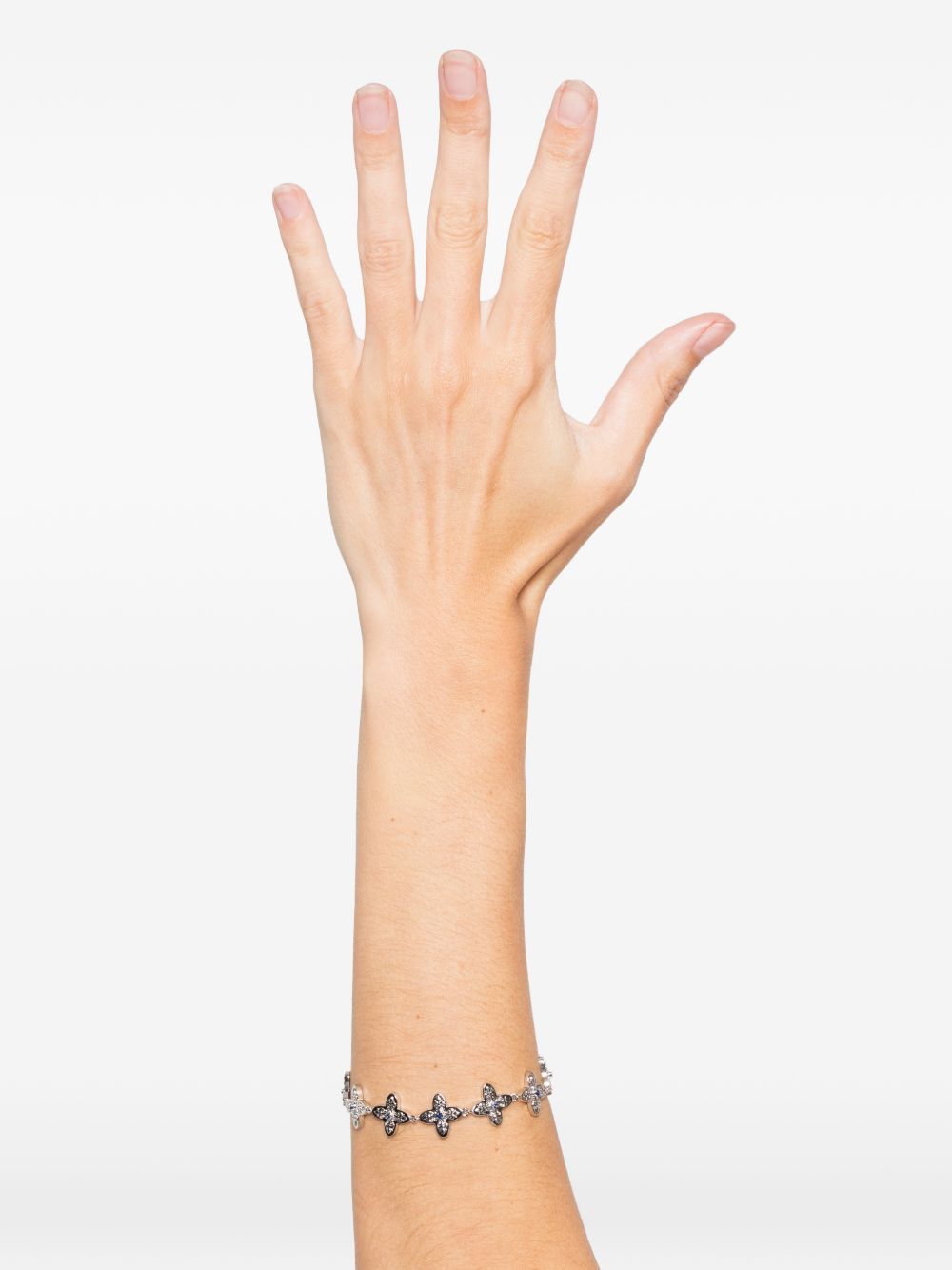 Bracciale gotico con trifoglio in argento Darkai - unisex 