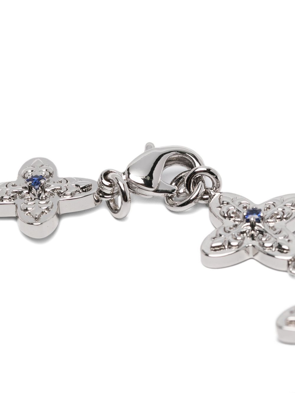Bracciale gotico con trifoglio in argento Darkai - unisex 