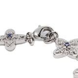 Bracciale gotico con trifoglio in argento Darkai - unisex 
