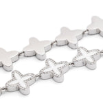 Collana Clover in bianco Darkai - unisex 