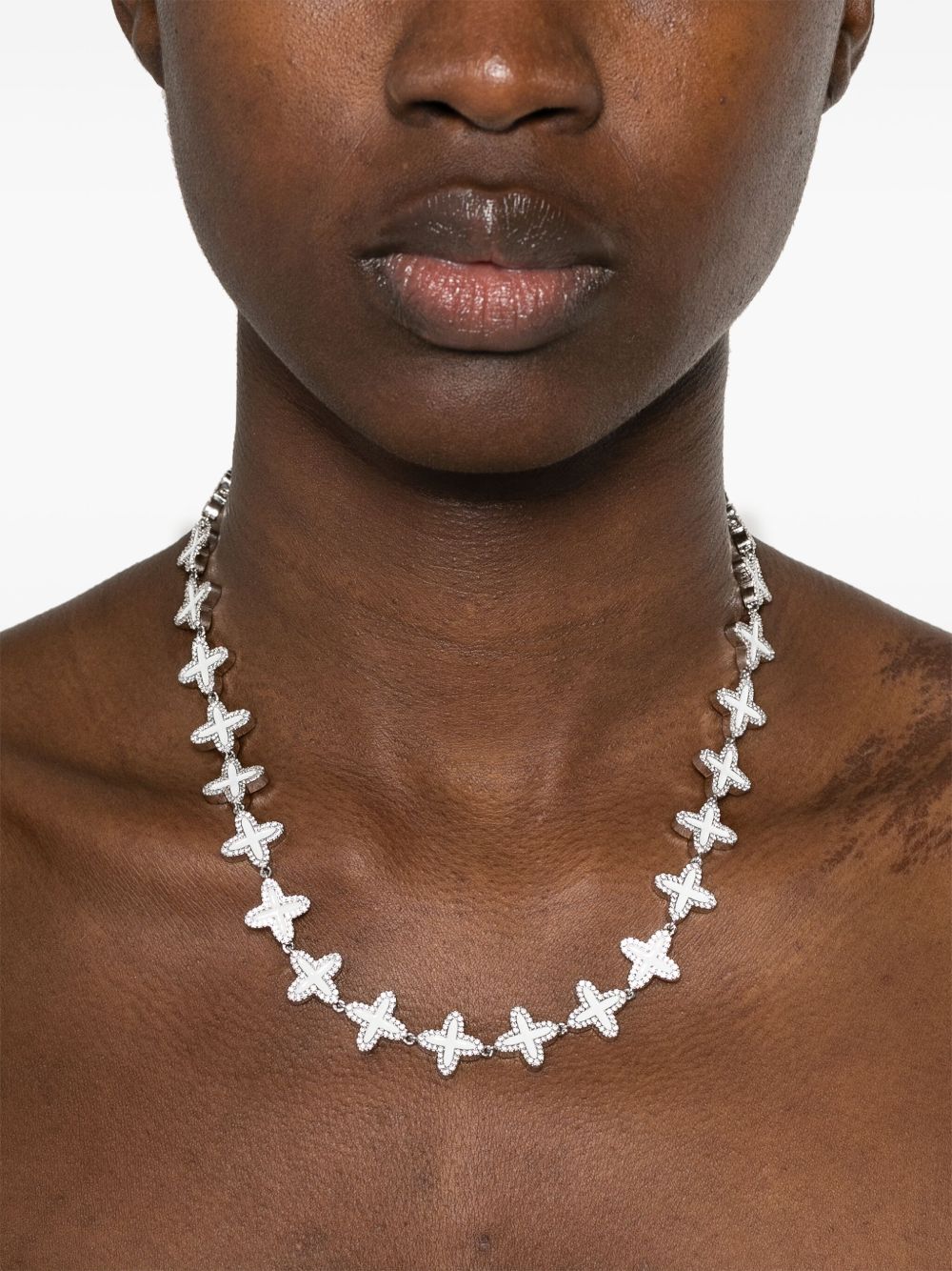 Collana Clover in bianco Darkai - unisex 