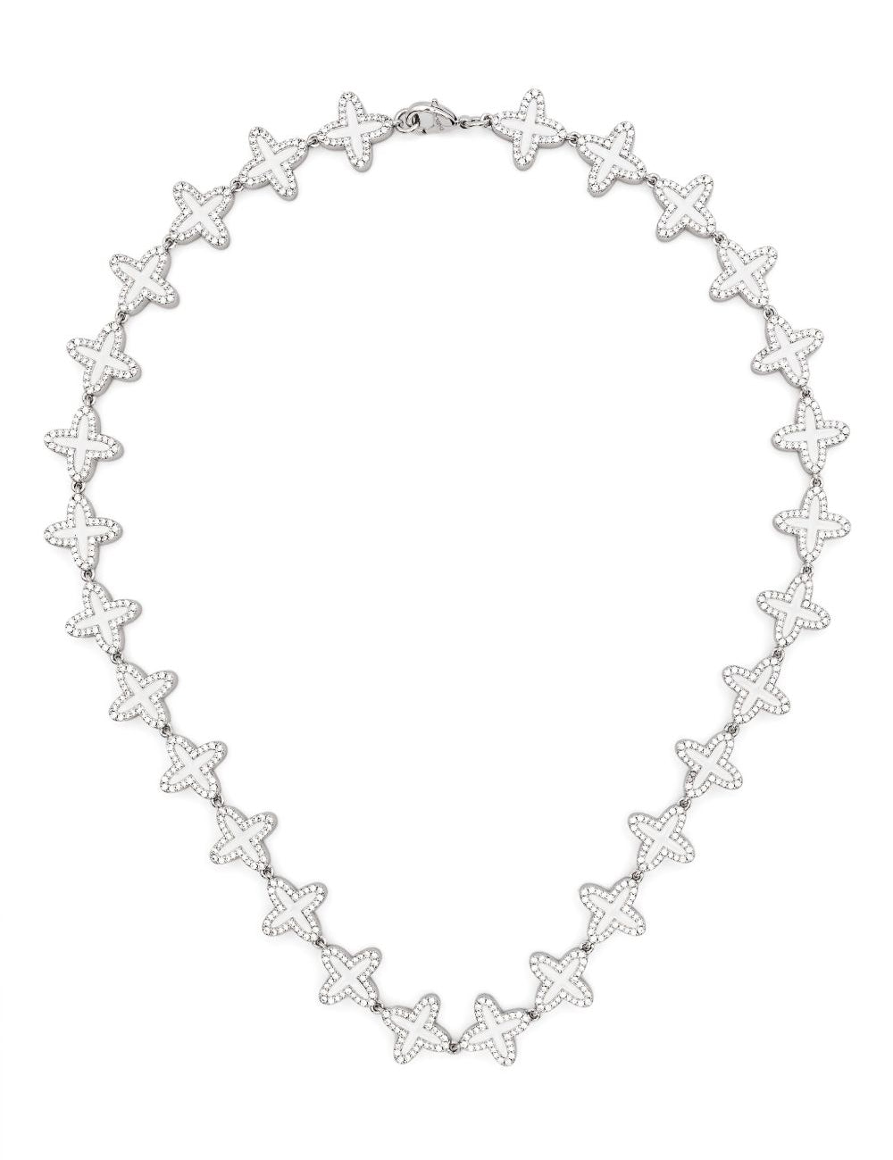 Collana Clover in bianco Darkai - unisex 