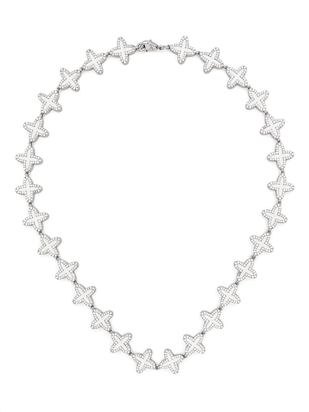 Collana Clover in bianco Darkai - unisex 