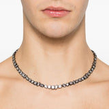 Collana con cristalli misti in argento Darkai - unisex 