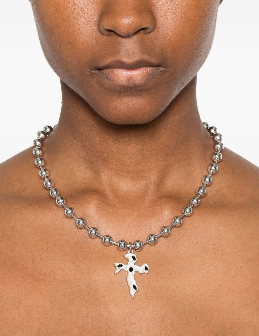 Collana Tipsy Cross in argento Darkai - unisex 