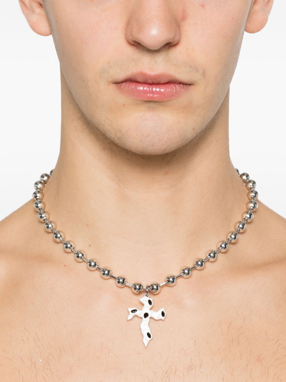 Collana Tipsy Cross in argento Darkai - unisex 