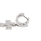 Orecchini Tipsy Cross in argento Darkai - unisex 