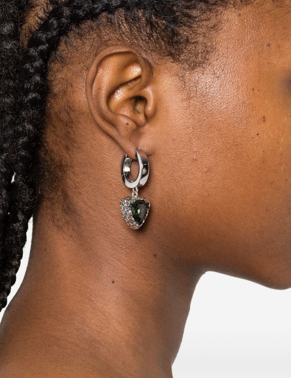 Orecchini con tormalina in argento Darkai - unisex 