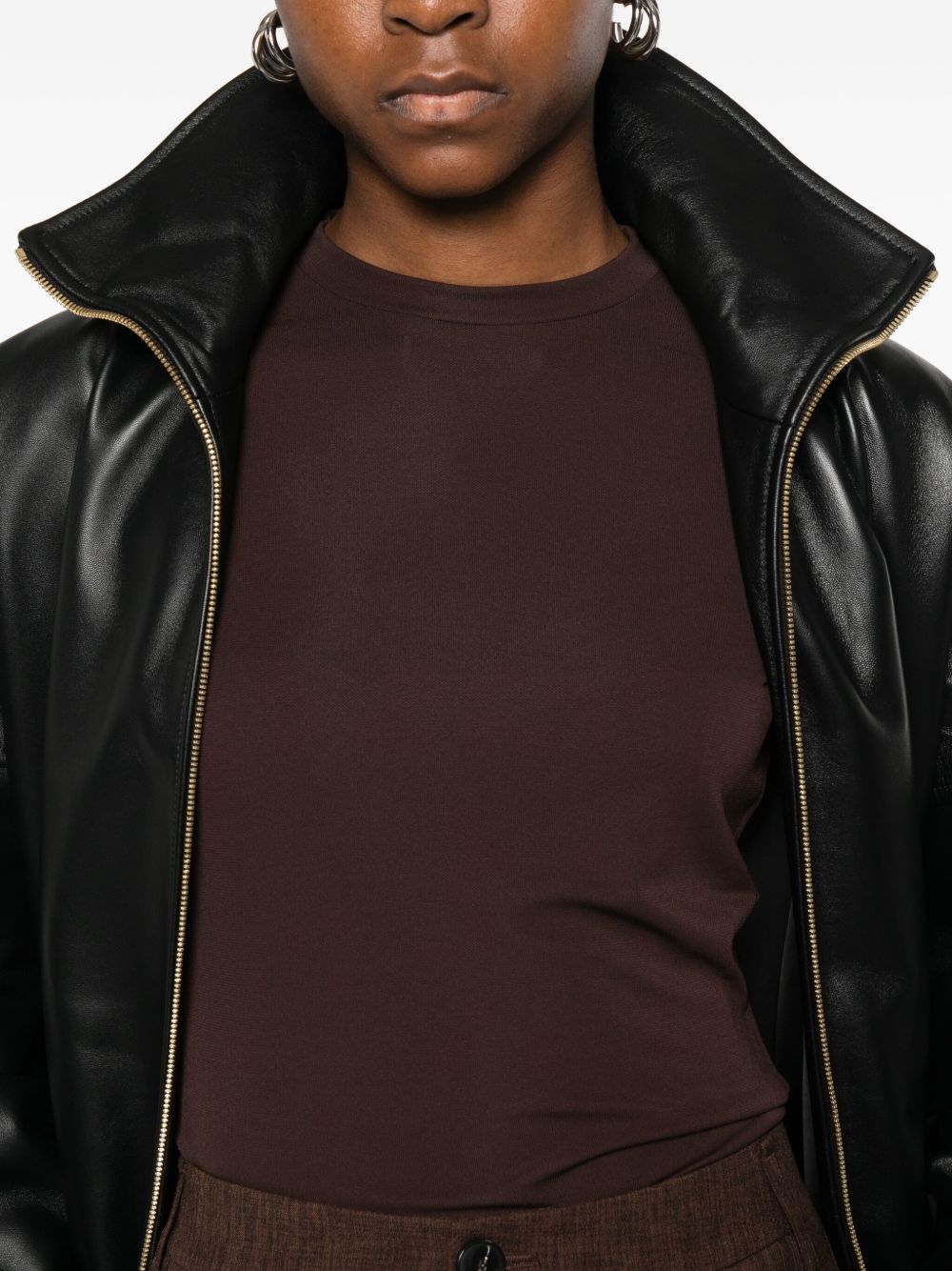 Top a maniche lunghe in marrone  Darkpark - donna 
