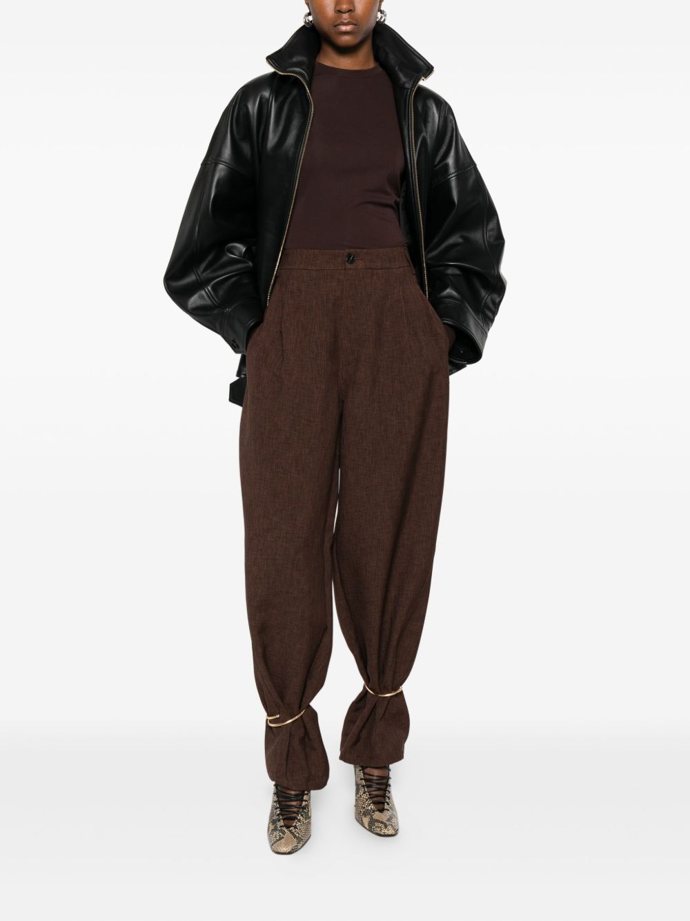 Top a maniche lunghe in marrone  Darkpark - donna 
