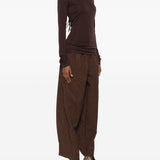 Top a maniche lunghe in marrone  Darkpark - donna 