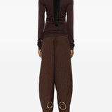 Top a maniche lunghe in marrone  Darkpark - donna 