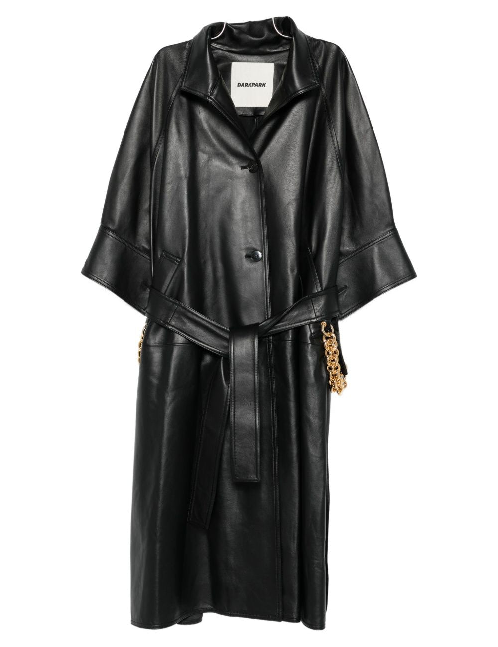 Cappotto con cintura in nero Darkpark - donna 