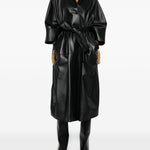 Cappotto con cintura in nero Darkpark - donna 
