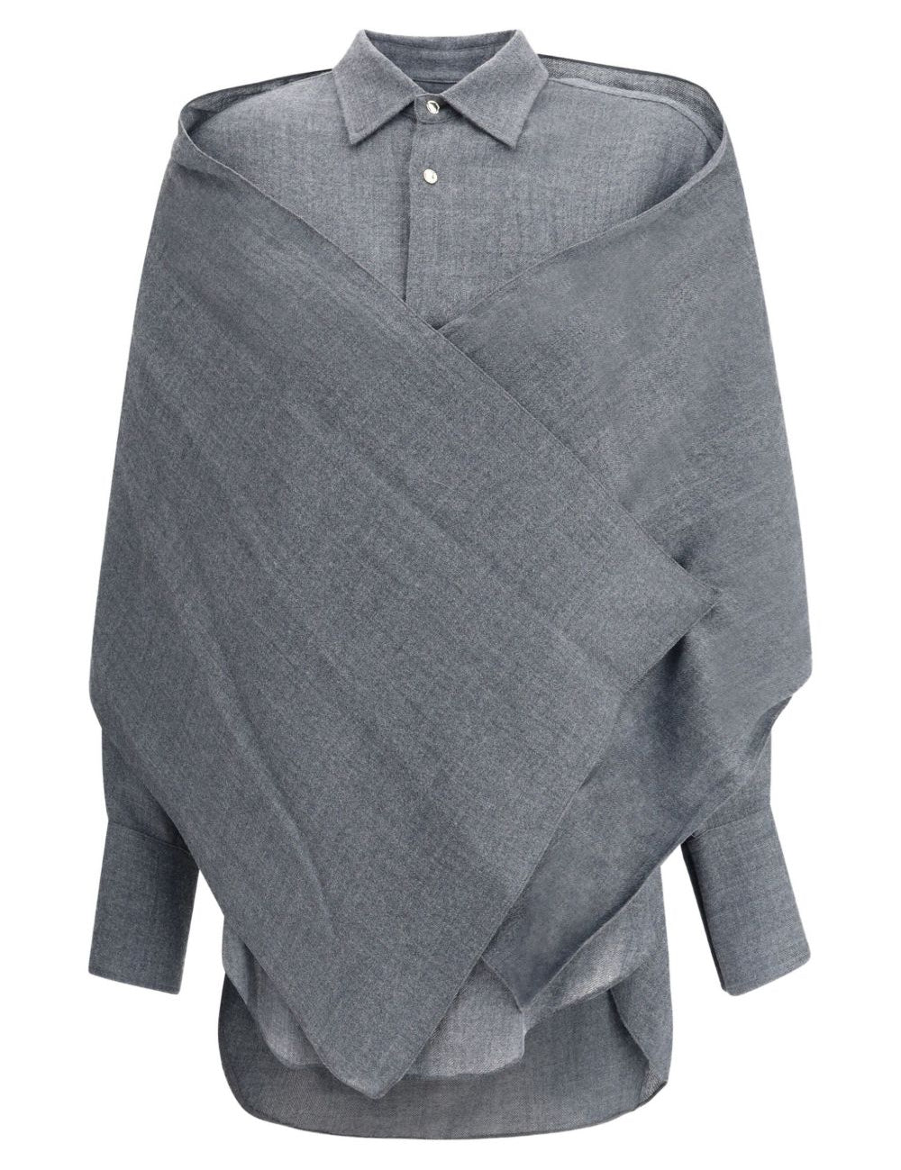 Camicia Georgia con sciarpa staccabile in grigio Darkpark - donna 