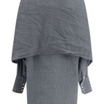 Camicia Georgia con sciarpa staccabile in grigio Darkpark - donna 