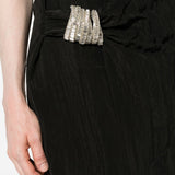 Abito con fiocco oversize e cristalli in nero David Koma - donna 