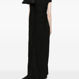 Abito con fiocco oversize e cristalli in nero David Koma - donna 