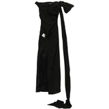 Abito con fiocco oversize e cristalli in nero David Koma - donna 