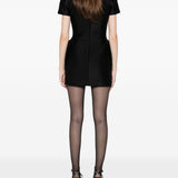 Miniabito con fianchi in nero David koma - donna 