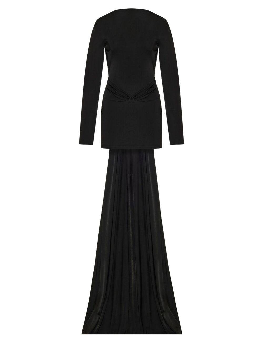 Abito mini con strascico in nero David Koma - donna 