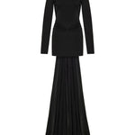 Abito mini con strascico in nero David Koma - donna 