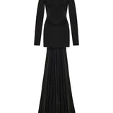 Abito mini con strascico in nero David Koma - donna 