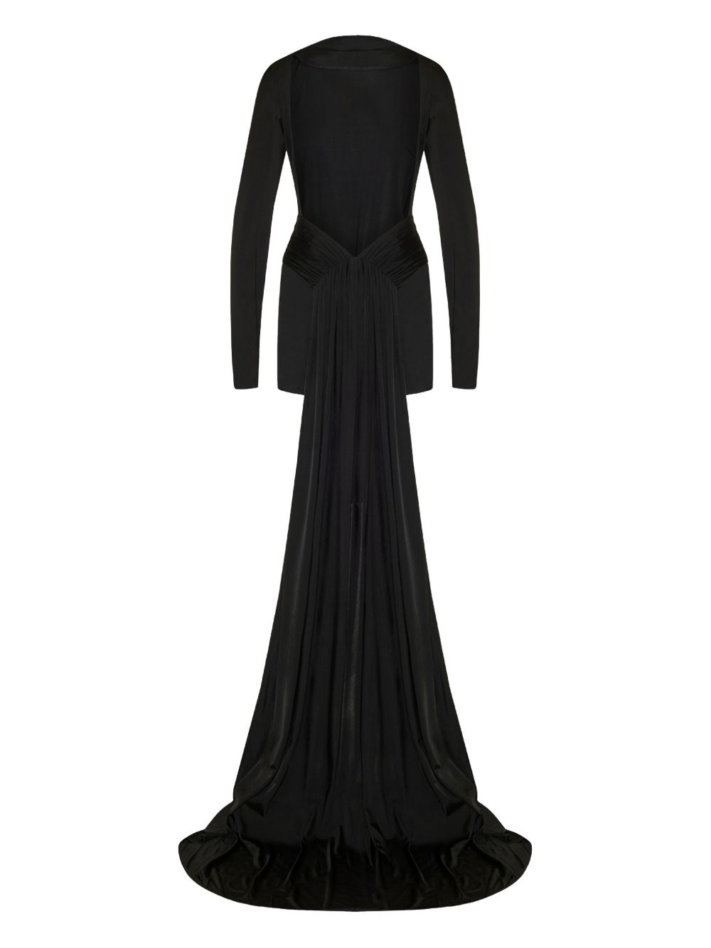 Abito mini con strascico in nero David Koma - donna 
