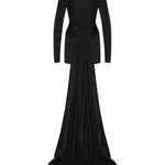 Abito mini con strascico in nero David Koma - donna 