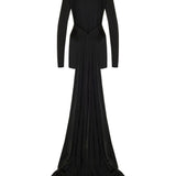 Abito mini con strascico in nero David Koma - donna 