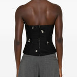 Corsetto con cristalli in nero David koma - donna 