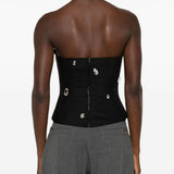 Corsetto con cristalli in nero David koma - donna 