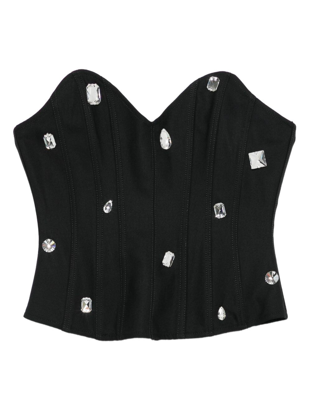 Corsetto con cristalli in nero David koma - donna 