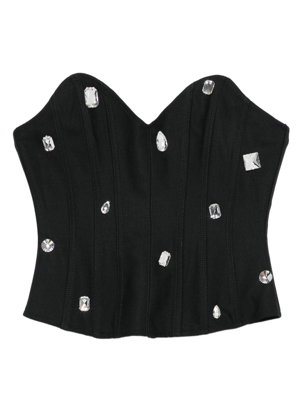 Corsetto con cristalli in nero David koma - donna 