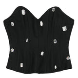 Corsetto con cristalli in nero David koma - donna 